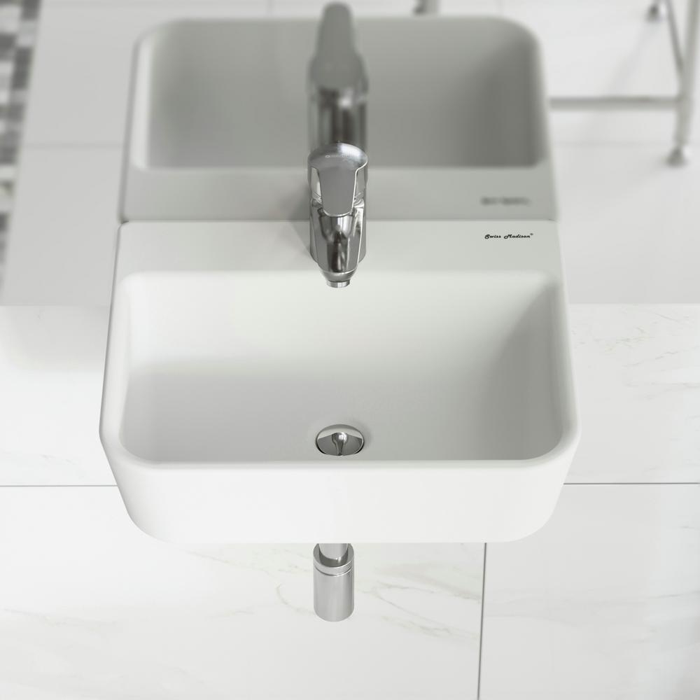 Swiss Madison St. Tropez Wall Mount Sink in White