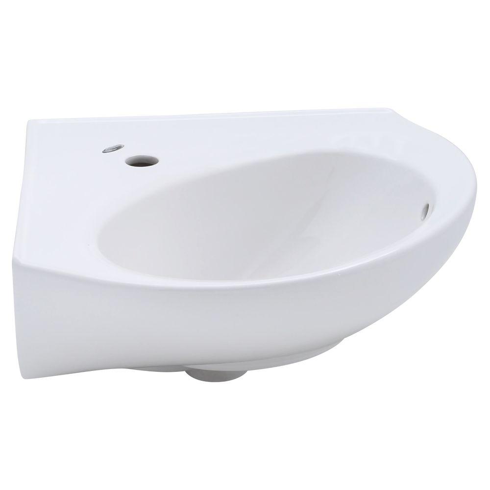 American Standard Cornice Corner Wall-Mount Bathroom Sink in White