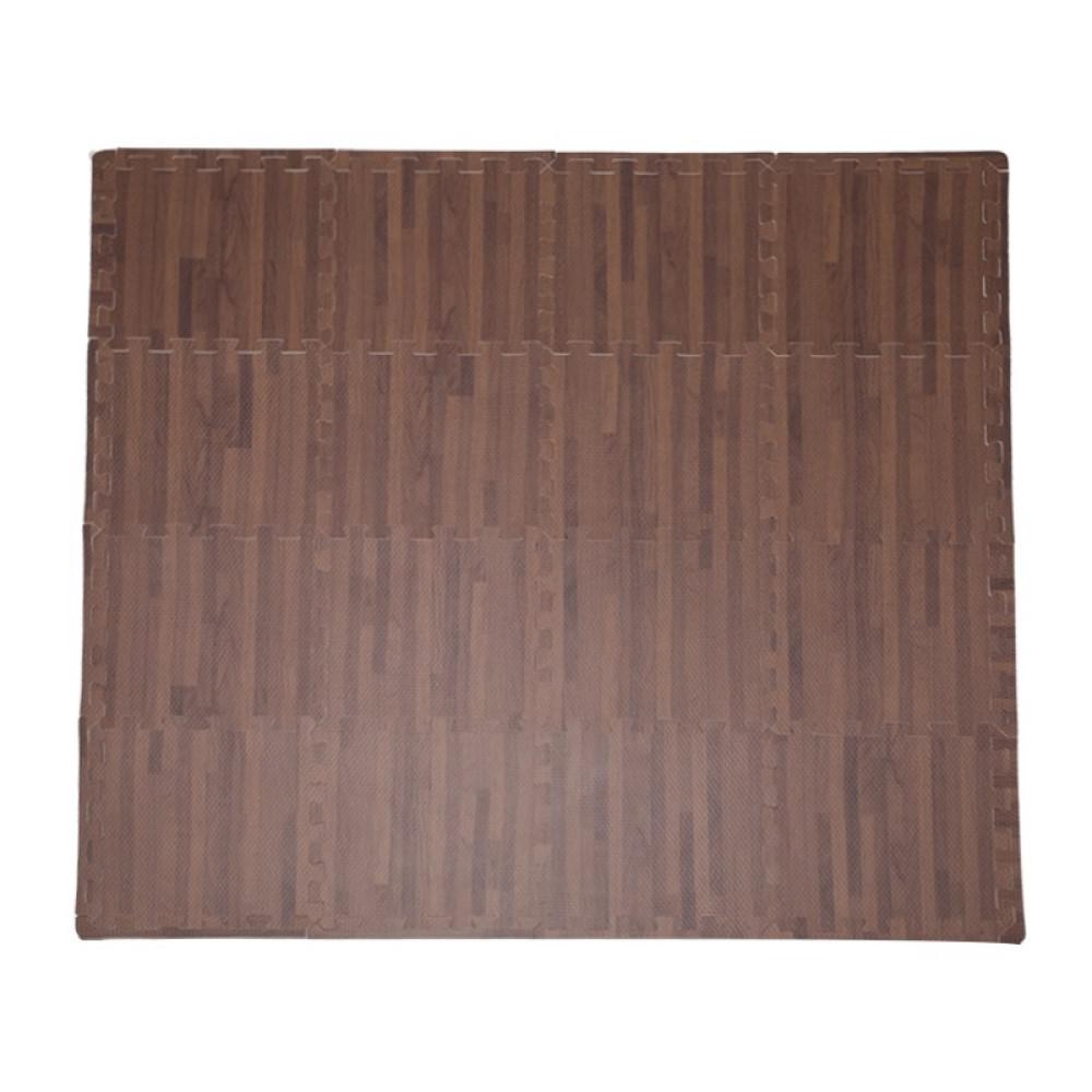 206996596 Soft EVA Foam Mat Flooring Tiles, Cherry Wood Print, 16 PC, 12" x 12", 16 sq. ft.