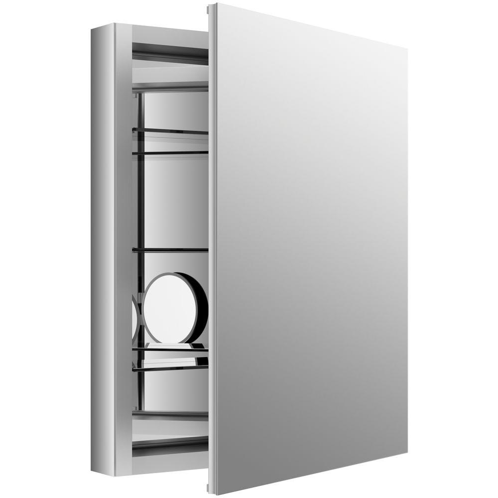 Verdera 24 in. W x 30 in. H Recessed Medicine Cabinet in Anodized Aluminum