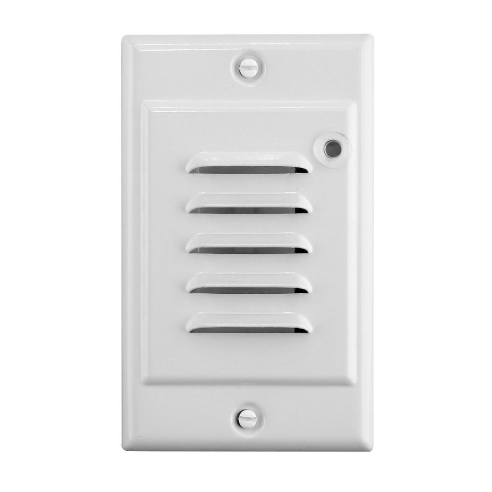 STP Series Hardwire White LED Stair Light with Dusk to Dawn Sensor