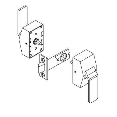 ABH 605A US10B 5" Backset Cylindrical Push & Pull Hospital Latch, US10B/613 Oxidized Satin Bronze