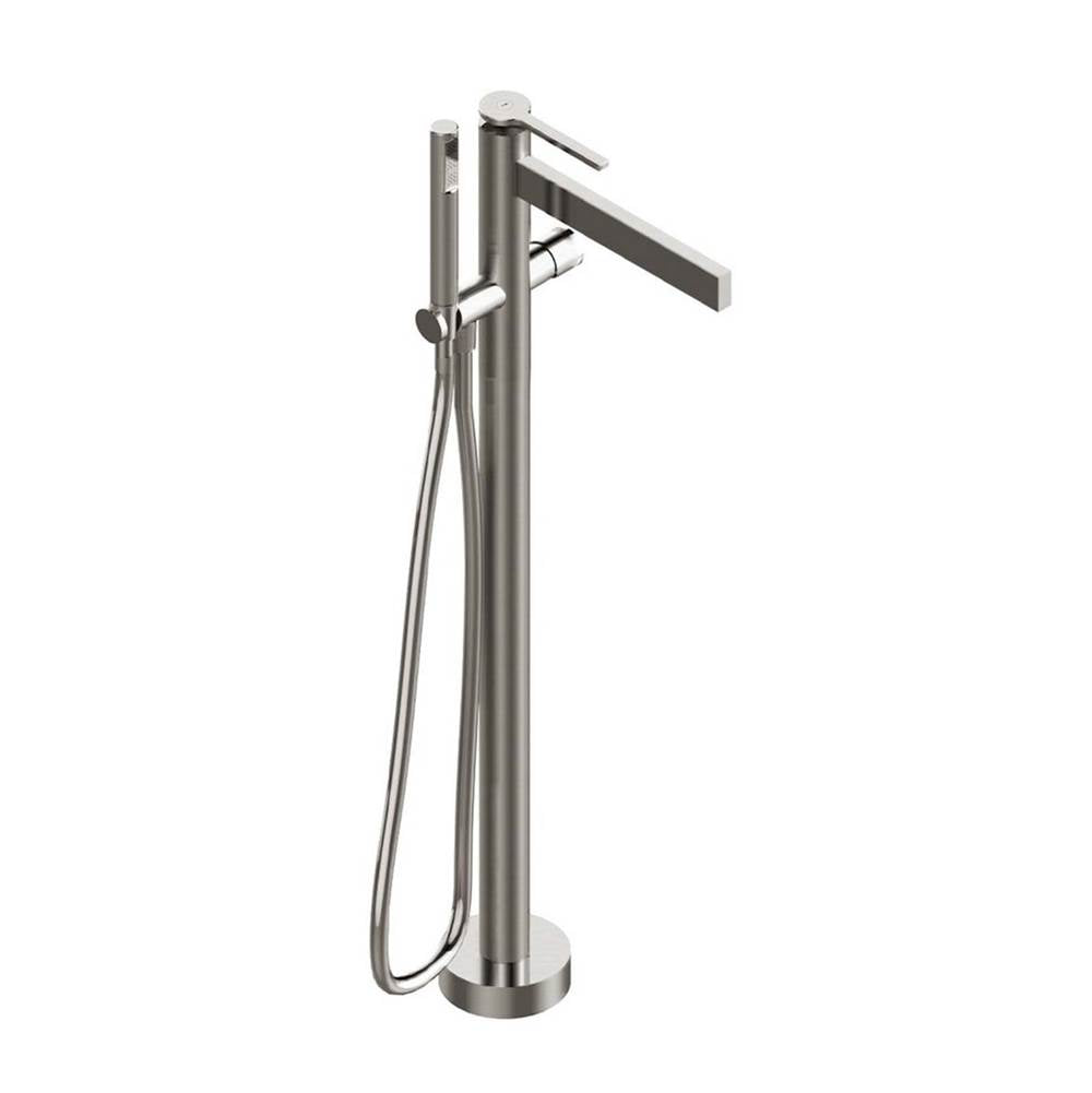 Aquabrass ABFB51N85 51N85 Time FloorMount Tub Filler with Handshower - Trim Only