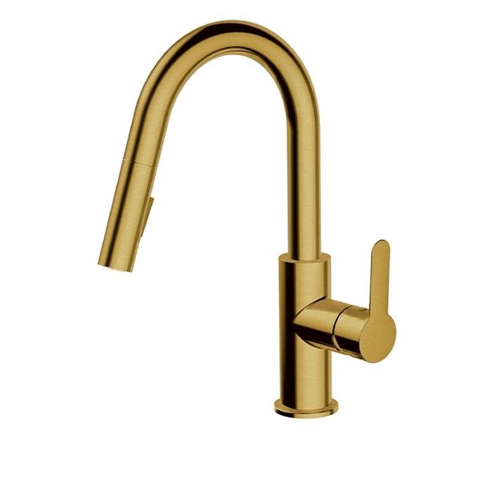 Aquabrass ABFK6545B 6545B Barley Prep Pull-Down Dual Stream Kitchen Faucet