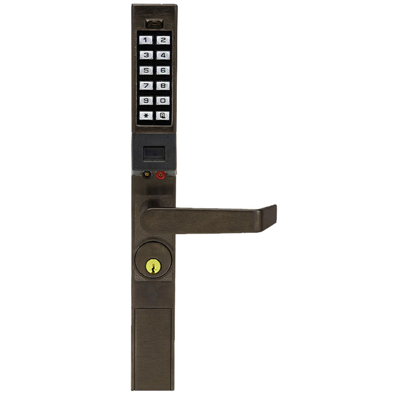 Alarm Lock PDL1300/10B1 Narrow Stile Prox-PIN PC-programmable Audit Trail Lock, Straight Lever, Works with Adams Rite 4500, 4700, and 4900, Duronodic