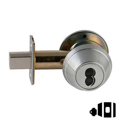 Schlage B661B One-Way Deadbolt, Cylinder Outside x Blank Plate Inside, 2-3/4" Backset, Accepts SFIC, Less Core