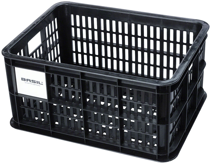 Bike Basket Basil Bicycle Crate S, 17.5L, Recycled Synthetic, Black