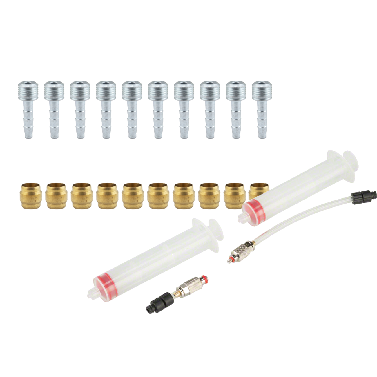 Campagnolo Hydraulic Brake Maintenance Kit with Olive & Barb Set + Disc Brake Bleeding Fittings