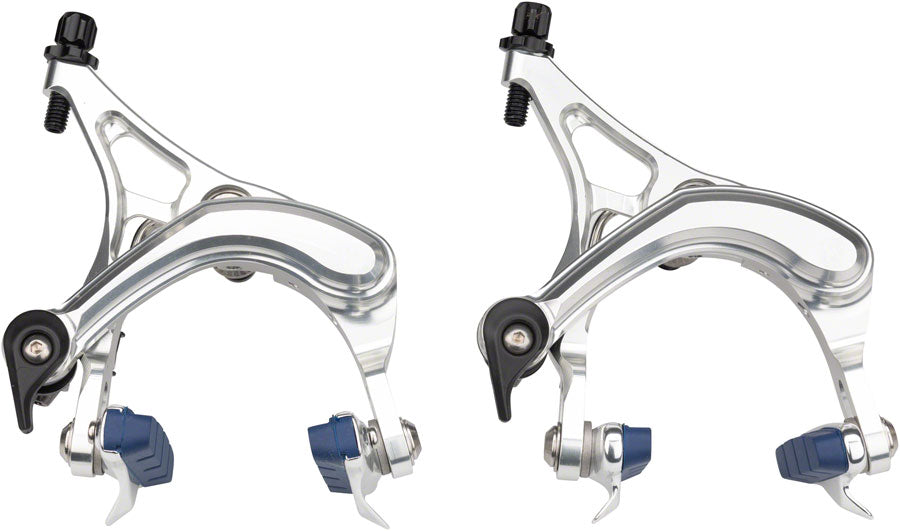 Velo Orange Grand Cru Long Reach Brake Set – Dual Pivot, Polished & Black Finish, 47-57mm Reach, Fenders Compatible, High-Performance Cycling Brake Components