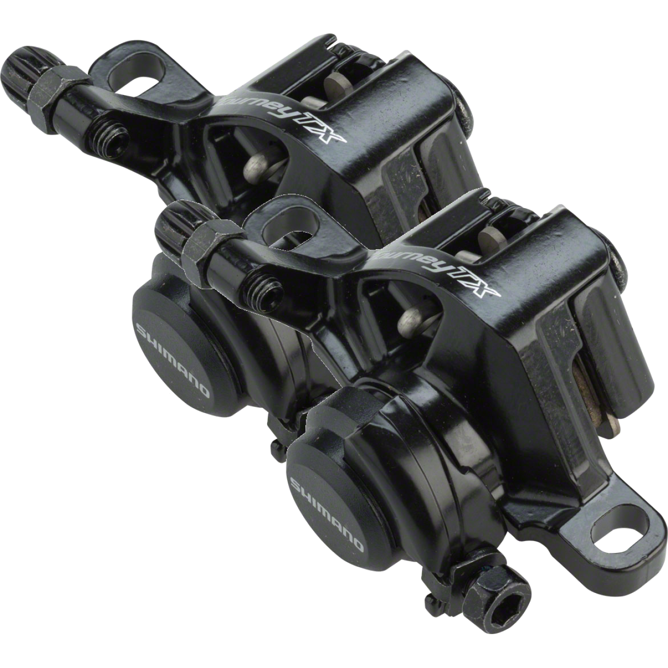 Shimano Tourney BR-TX805 Mechanical Disc Brake Calipers with B01S Resin Pads - Reliable MTB Hydraulic-Style Braking System