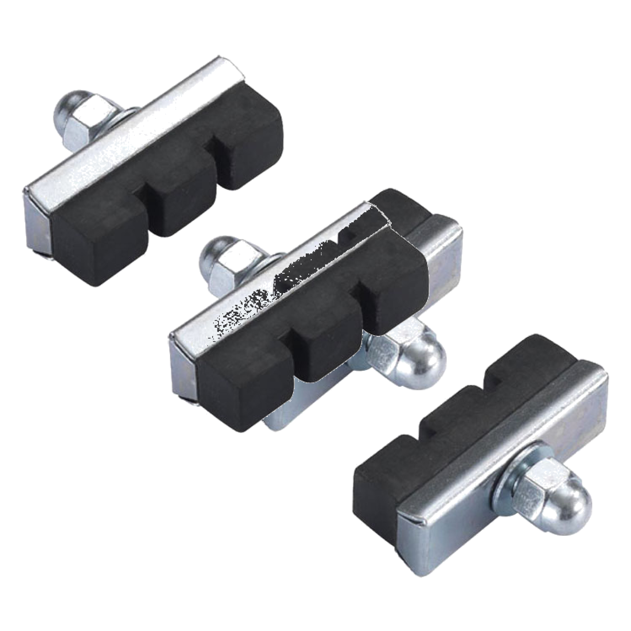 Alligator CA-351 Silver/Black Brake Pads Bundle For Road Bike, 40mm Long, Threaded Post, Includes Hardware