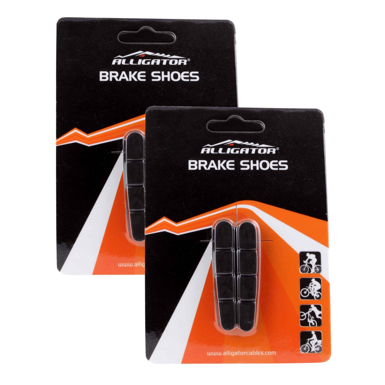 Alligator RD-300 Cartridge Brake Pad Inserts Black Pair - Compatible with Shimano-Calipers, Road Performance, Aluminum Holders