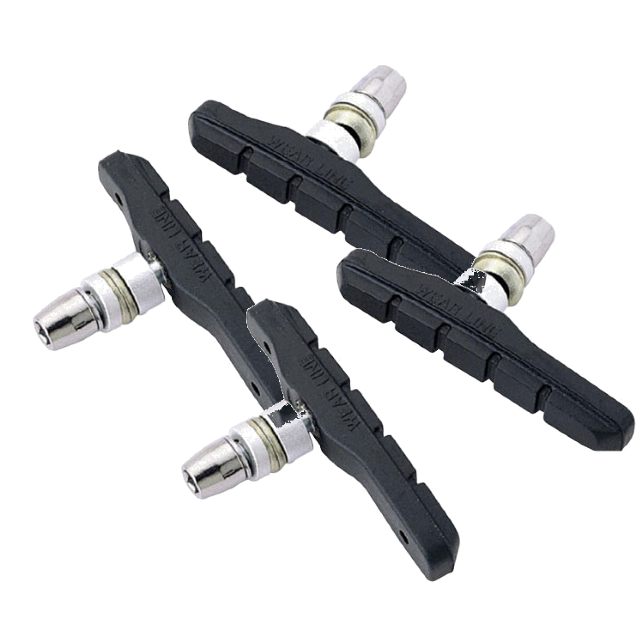 Alligator VB-610 Black Linear Brake Pads Pair Durable 72mm Molded Brake Blocks for Bicycle Disc Brakes