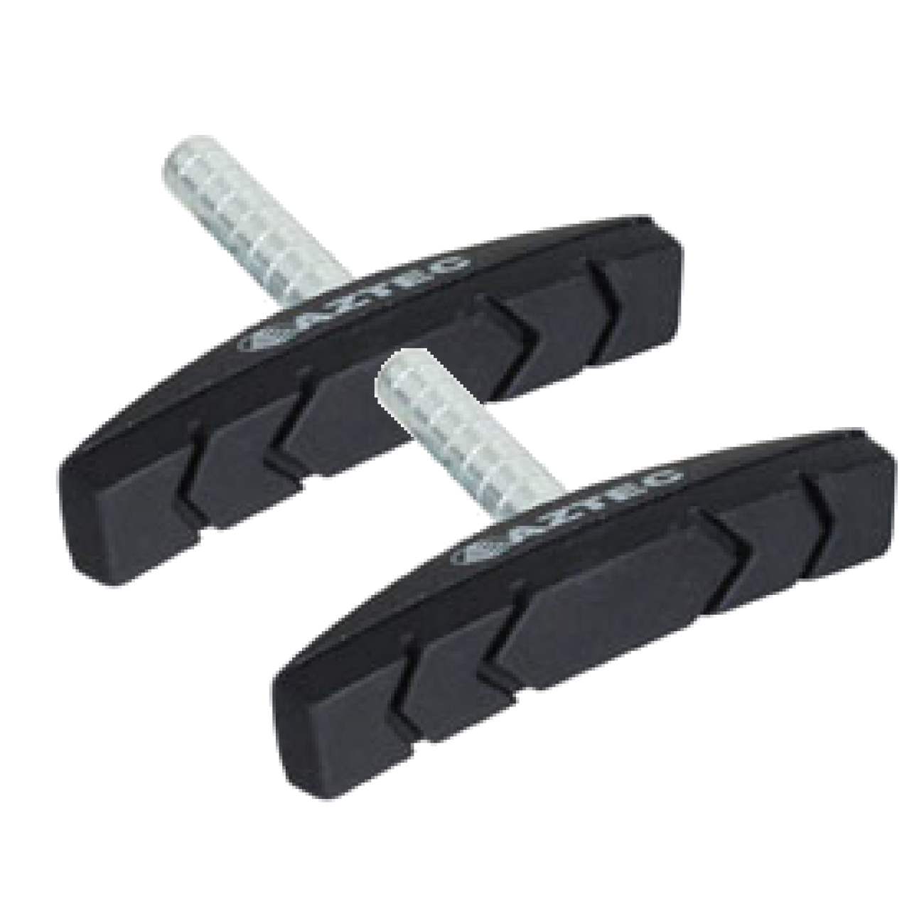 Aztec 2 Post-Type Brake Pads Pair - Slim Profile, Black Compound, Non-Threaded for Cantilever & Linear Brakes