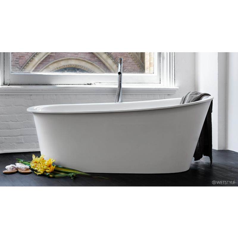 Wet Style BTP01-L-BN-COP-DA Tulip Bath 64 X 34 X 25 - Fs - Built In Bn O/F Drain - Copper Conn