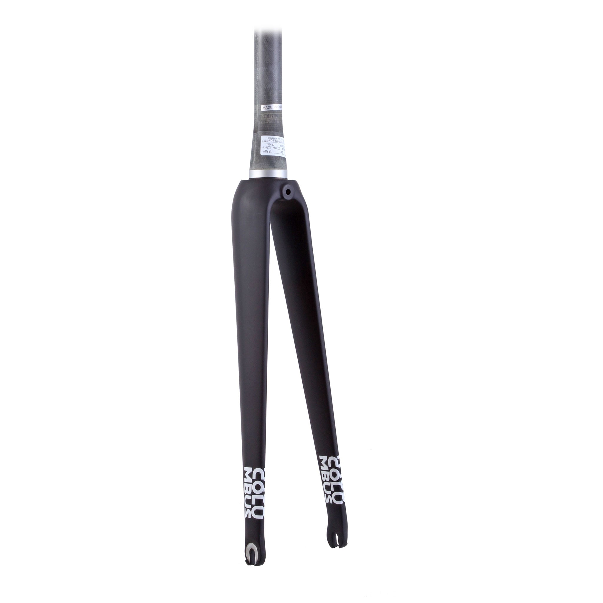 Columbus Futura Carbon Forks 1.5" Tapered 50mm & 45mm Offset, Monocoque Carbon Fiber, Lightweight Performance for Road Cycling, Matte Black