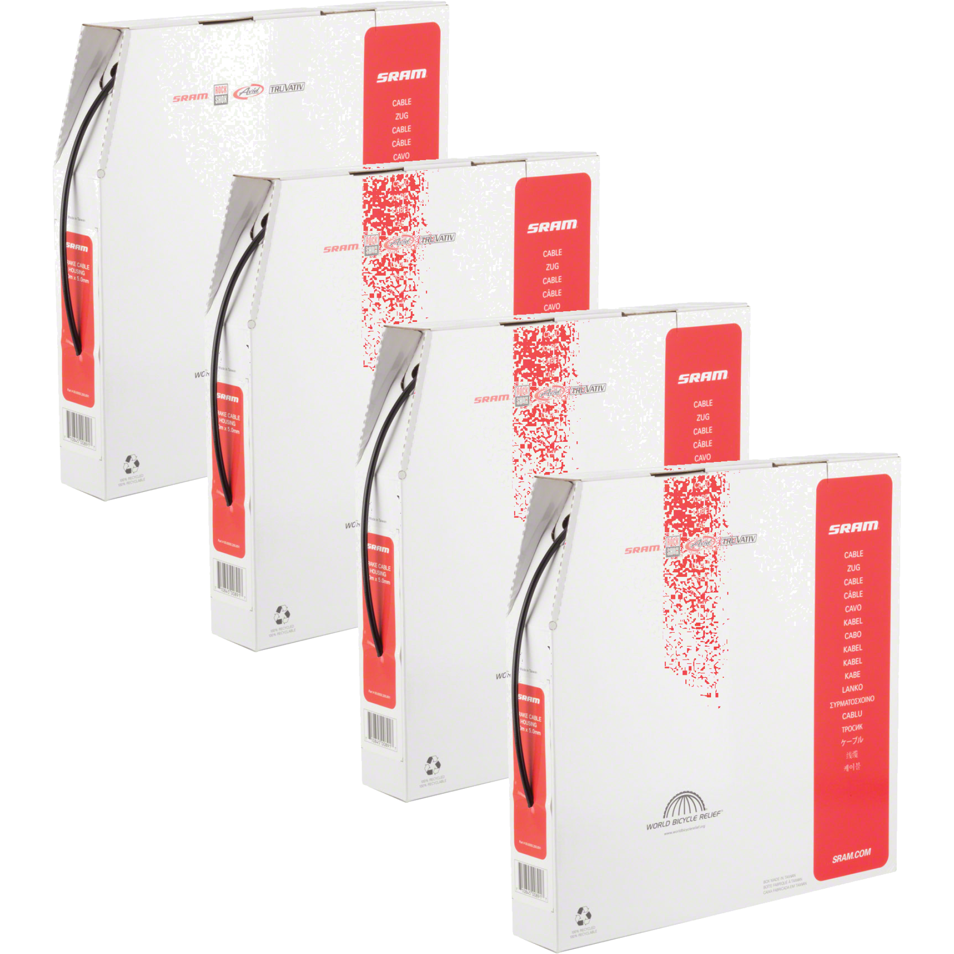 SRAM Black 5mm Brake Cable Housing Bundle 30m Filebox, High-Quality, Tidy Installation, Durable Performance