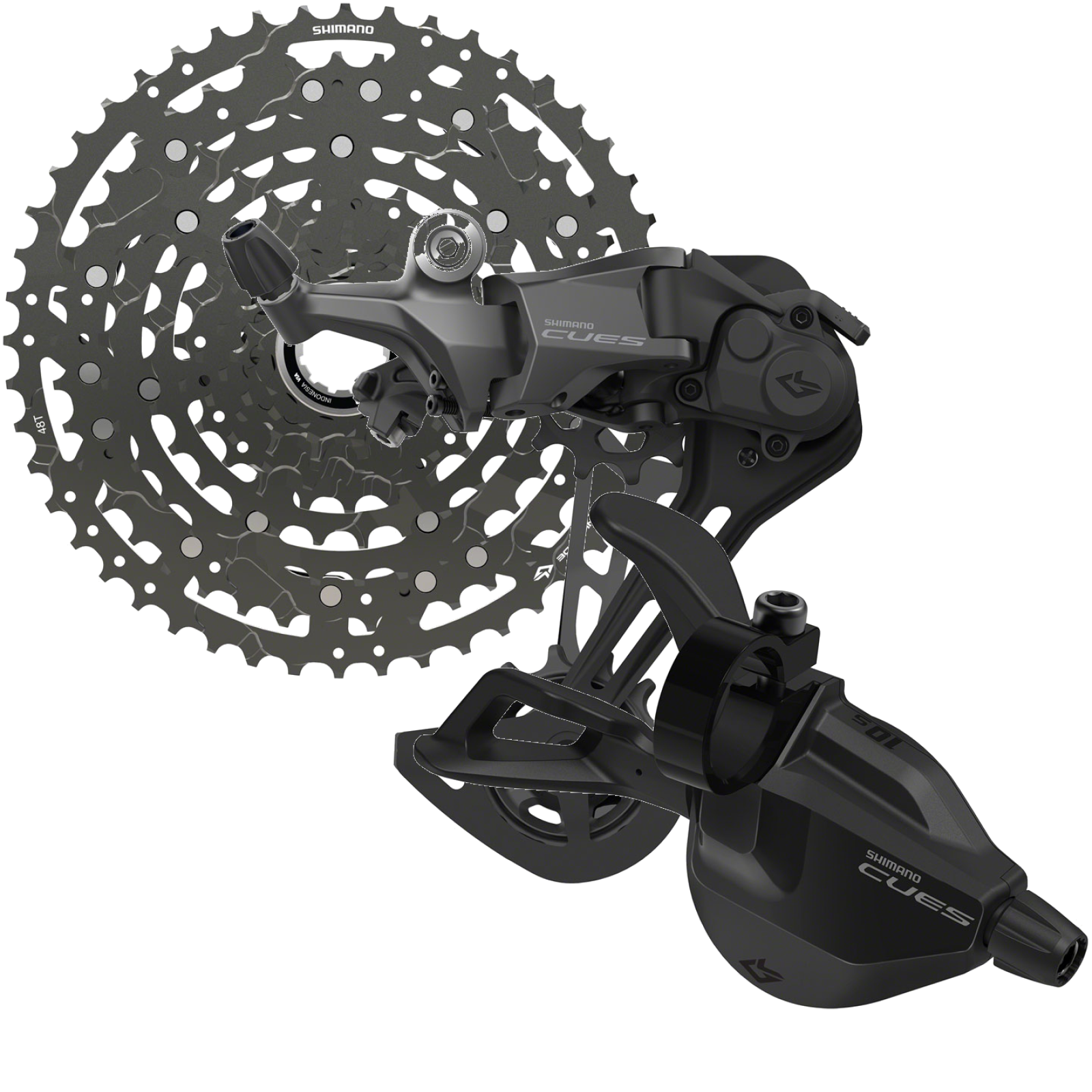 Shimano CUES LINKGLIDE 10-Speed E-Bike Cassette, Rear Derailleur & Shifter Bundle Durable, Smooth, Trail-Ready Cycling Components