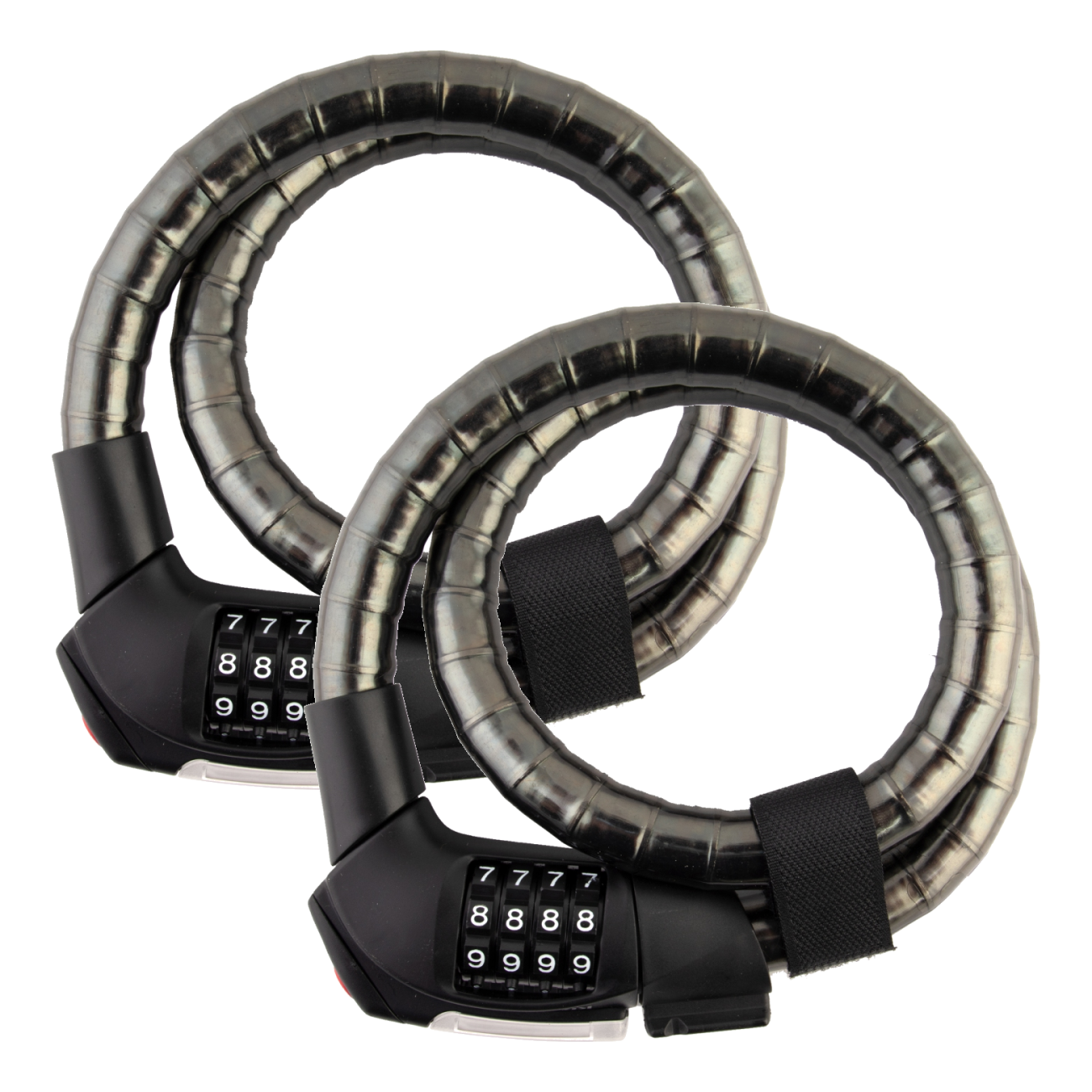 Kryptonite KryptoFlex 2080 Armored Combo Lock & Premium LED Lighting for Bicycle Security & Visibility