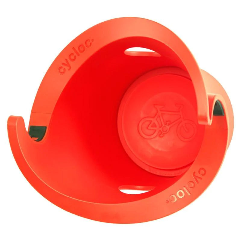 Cycloc Solo Wall Mounted Bike Storage Devices – Durable Polypropylene Bike Racks with Locking, Accessory Storage, Multiple Color Options for Home & Retail