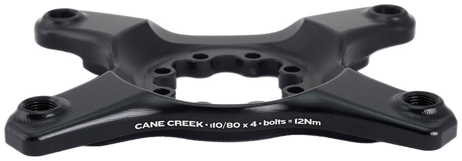 Cane Creek eeWings Chainring Spider - 4-Bolt, 110 and 80 Asymmetric BCD, 8-Bolt Mount Type, Shimano GRX 1x and 2x