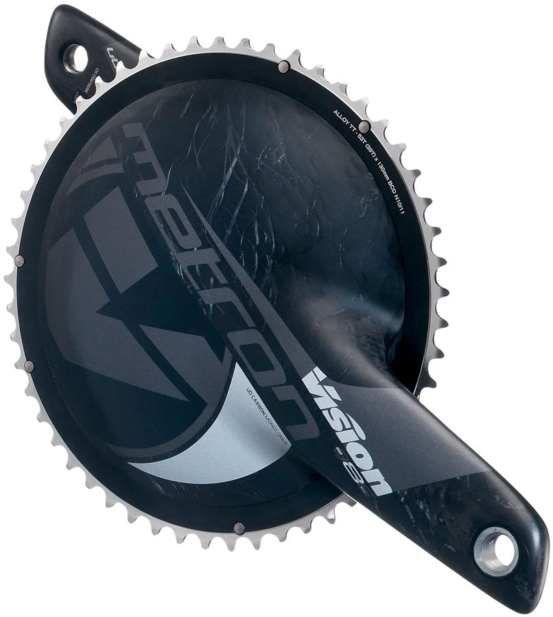 Vision Metron TT Crankset, 2x 53/39T Chainrings, 165mm Arm Length, 130BCD, 386EVO Spindle – Carbon