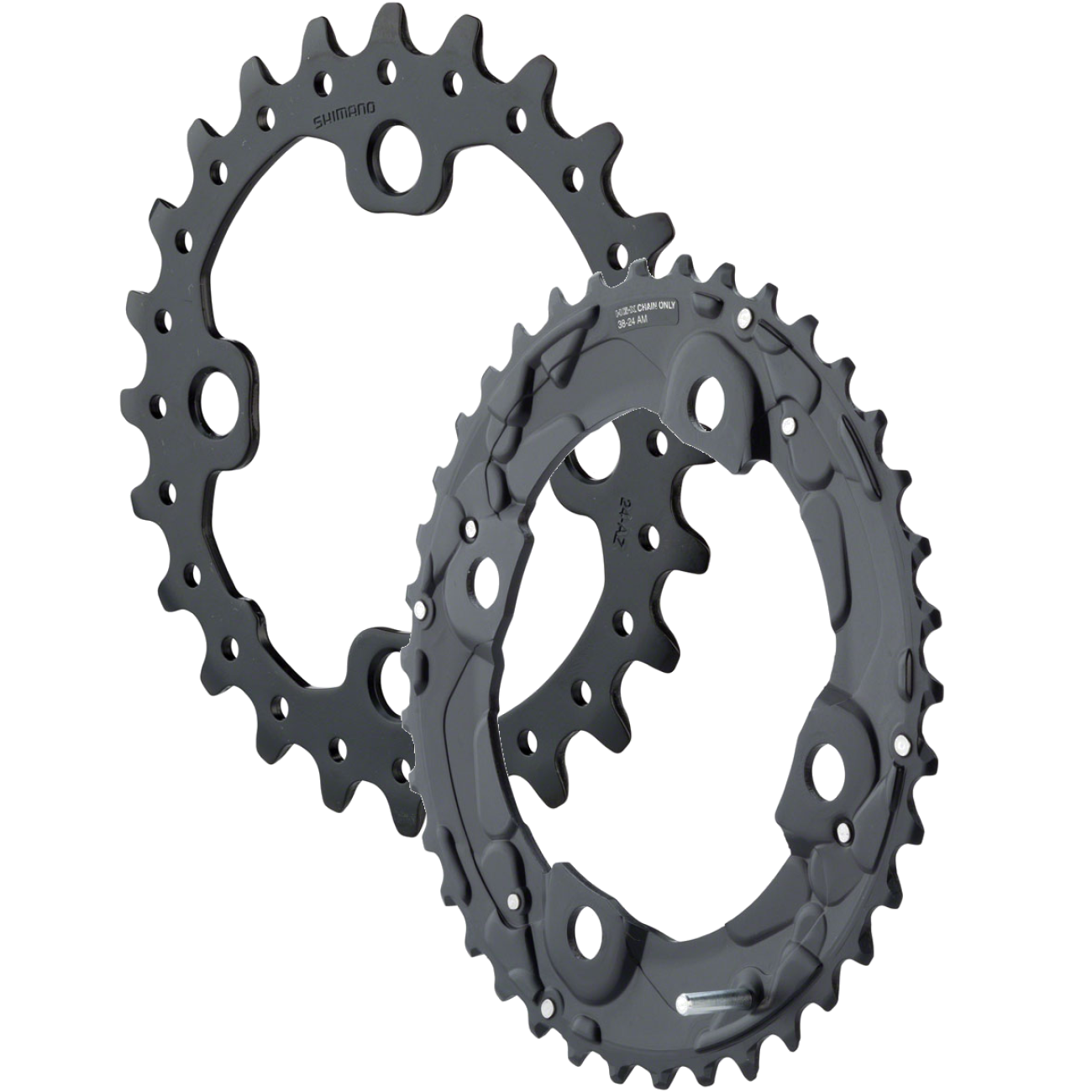 Shimano Deore 24t & 38t Chainrings Bundle 10-Speed, 104/64 BCD Aluminum Compatible Upgrades