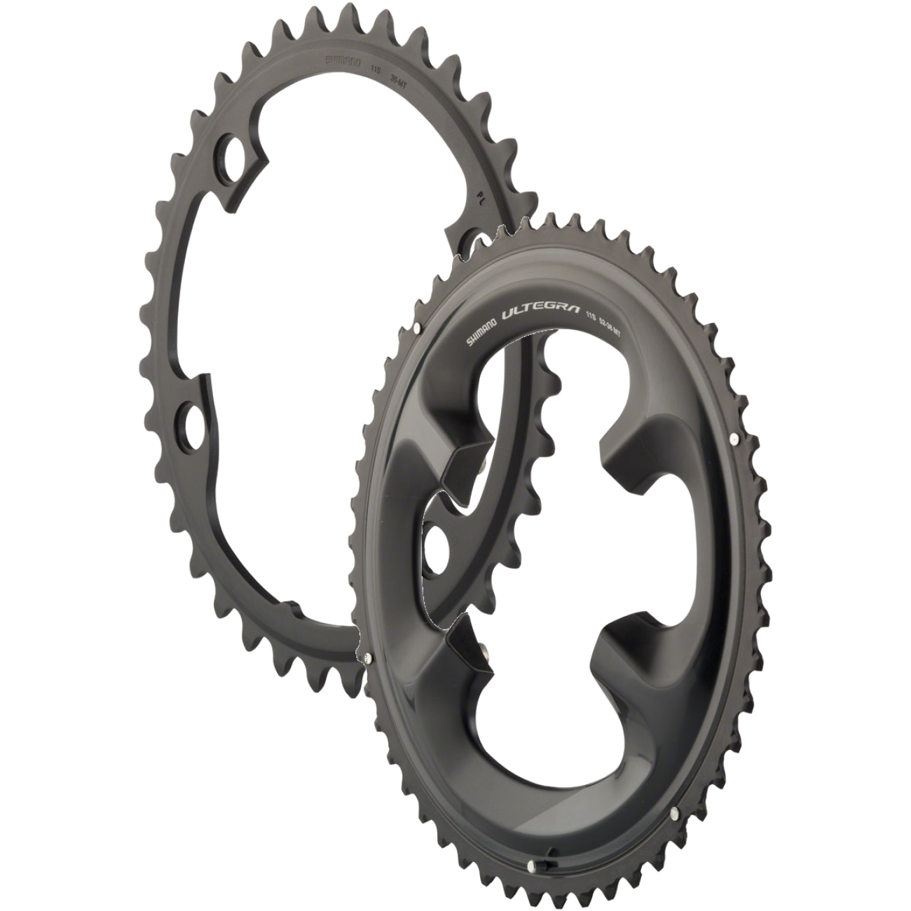 Shimano Ultegra R8000 36/52t 110 BCD Aluminum Chainrings Lightweight Hollowglide Tech, 11-Speed Compatible