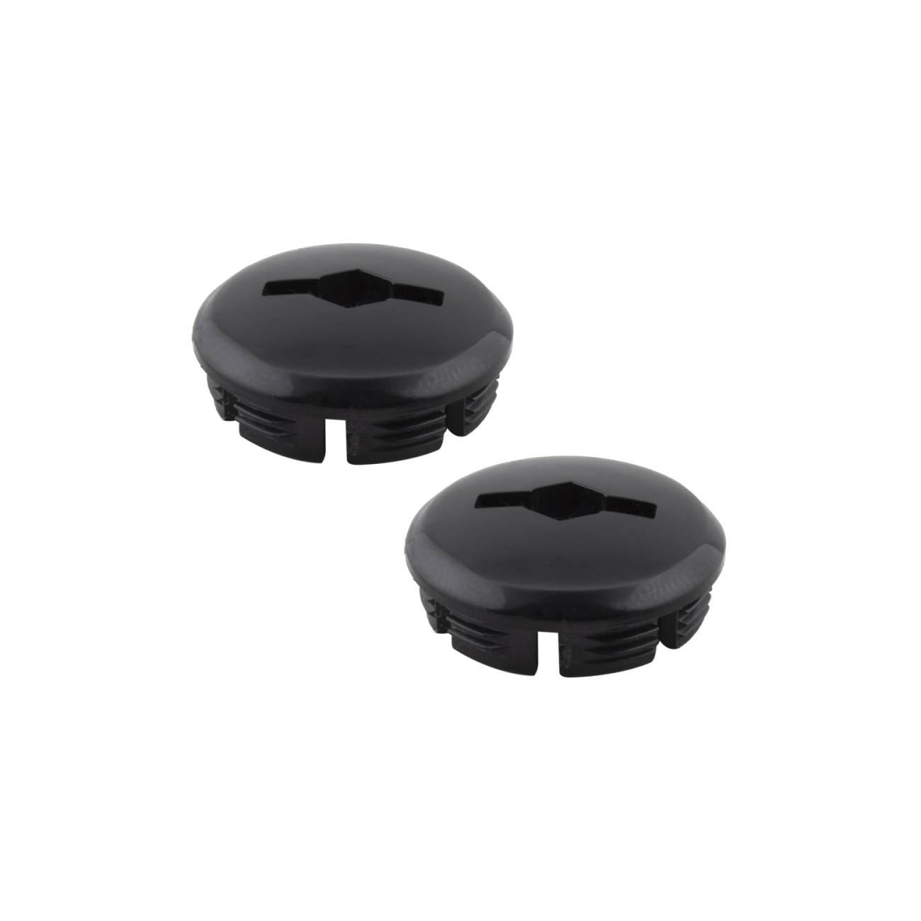 Sunlite Black Plastic Crank Dust Caps Durable OEM-Quality Bike Crankset Accessories (Pack of 2)