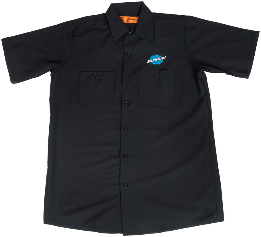 Park Tool Men's Mechanic Shirts – Wrinkle-Free Poly-Cotton Workwear with Pockets, Logo, and Durable Comfort for Bike Repairs