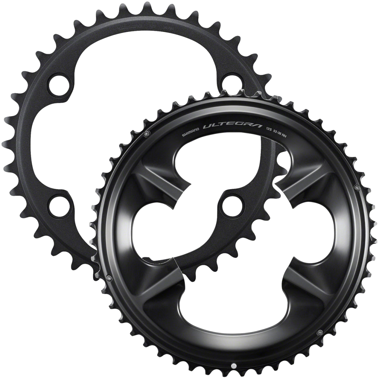 Shimano Ultegra R8100 12-Speed Chainrings Bundle 36t & 52t Aluminum Asymmetric 110 BCD for Road Cycling
