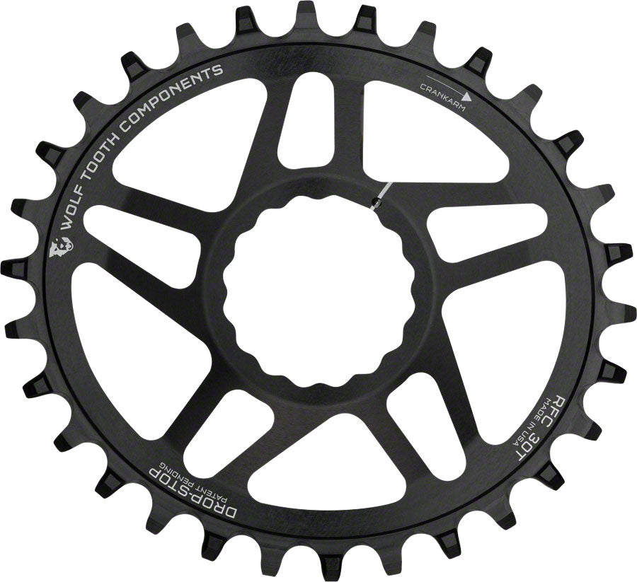 Wolf Tooth Elliptical Chainring 32t Direct Mount RaceFace/Easton CINCH Alloy Blk