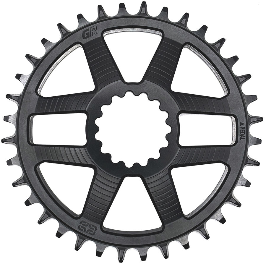 e*thirteen Helix Race GR Direct Mount Chainring - 36t, For use with Helix Race GR Crank, Silver