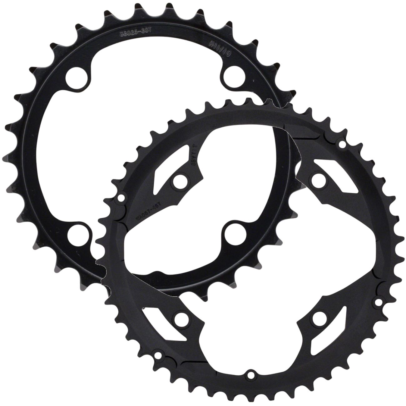 FSA Omega/Vero Pro Road Double Chainrings Bundle 30t & 46t 11-Speed Aluminum Stealth Black