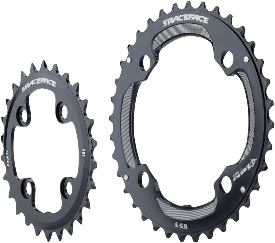 RaceFace Turbine Chainring 24/34t 64/104 BCD 11-Speed Aluminum Black Road MTB