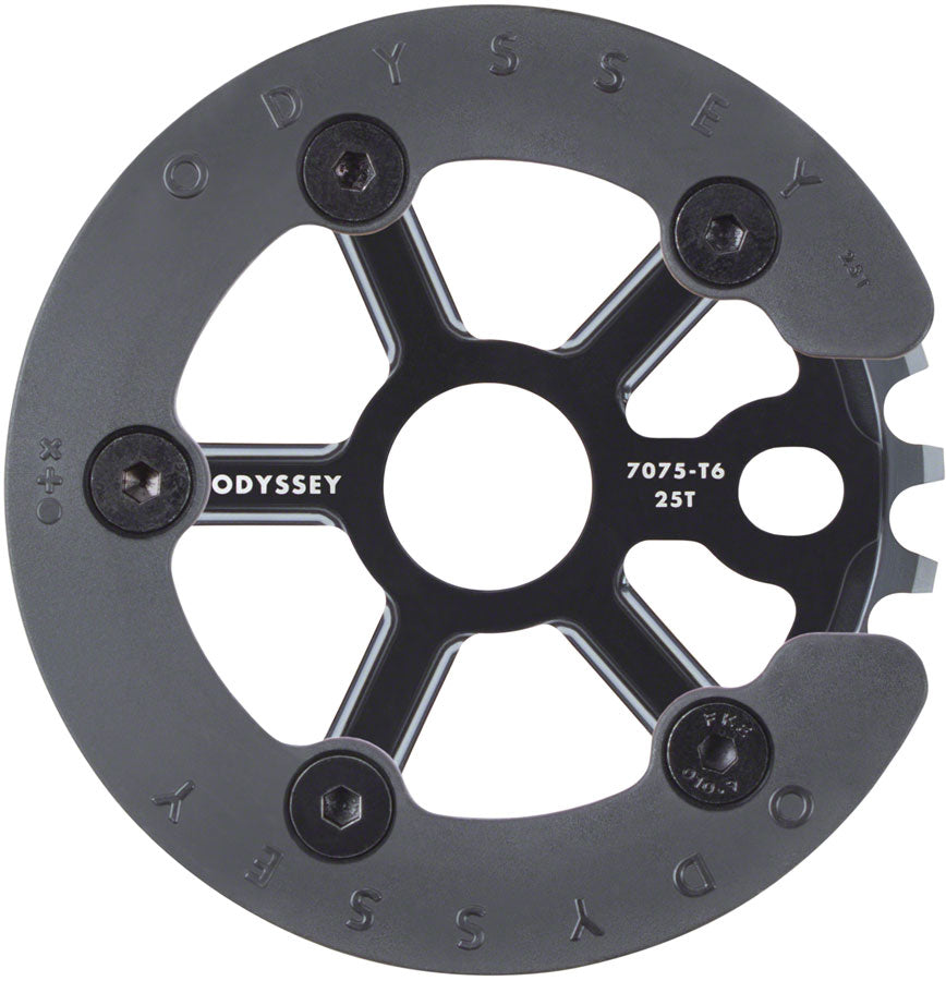 Odyssey Utility Pro Guard Sprockets – CNC Machined 7075 Aluminum, Replaceable Plastic Bash Guard, Durable BMX Bicycle Drive Components