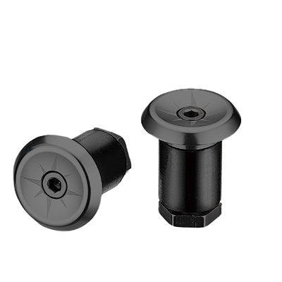 Ciclovation Vortex Lock-In Bar End Plugs Black – Reusable, Aluminum Alloy Handlebar End Caps with Inox Bolt & Compass Pattern for Secure Fit