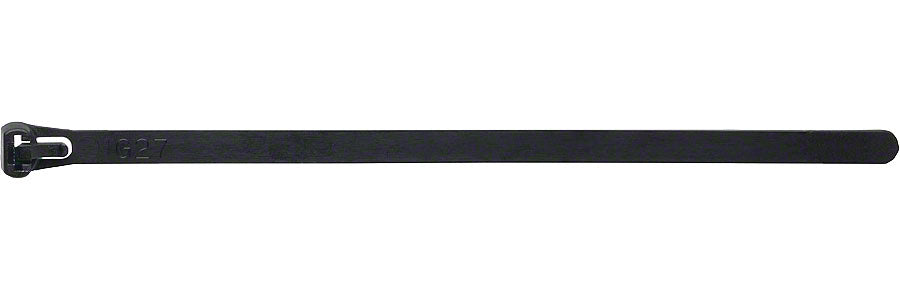 Wheels Manufacturing Re-Usable Zip Tie 6 inch 6" Length 200mm Black Bag of 100