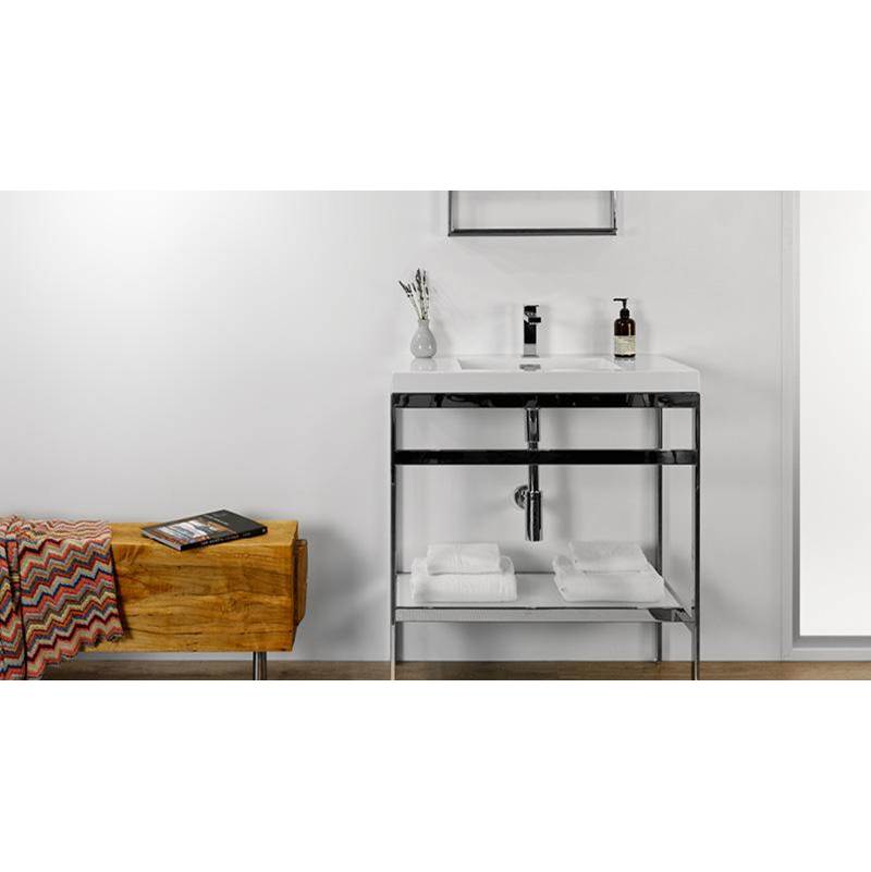 Wet Style CM30B Furniture C Metro - Console - 18 3/16 X 30 1/4 - Stainless Steel Brushed Finish