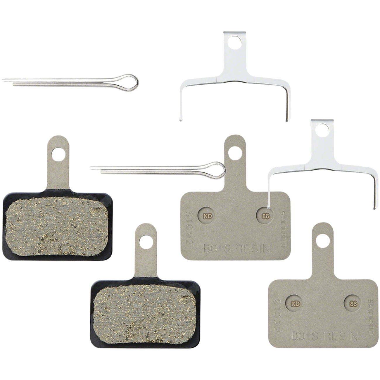 Shimano B05S-RX Resin Disc Brake Pads & Spring Kit Stainless Steel Back, Improved Wear