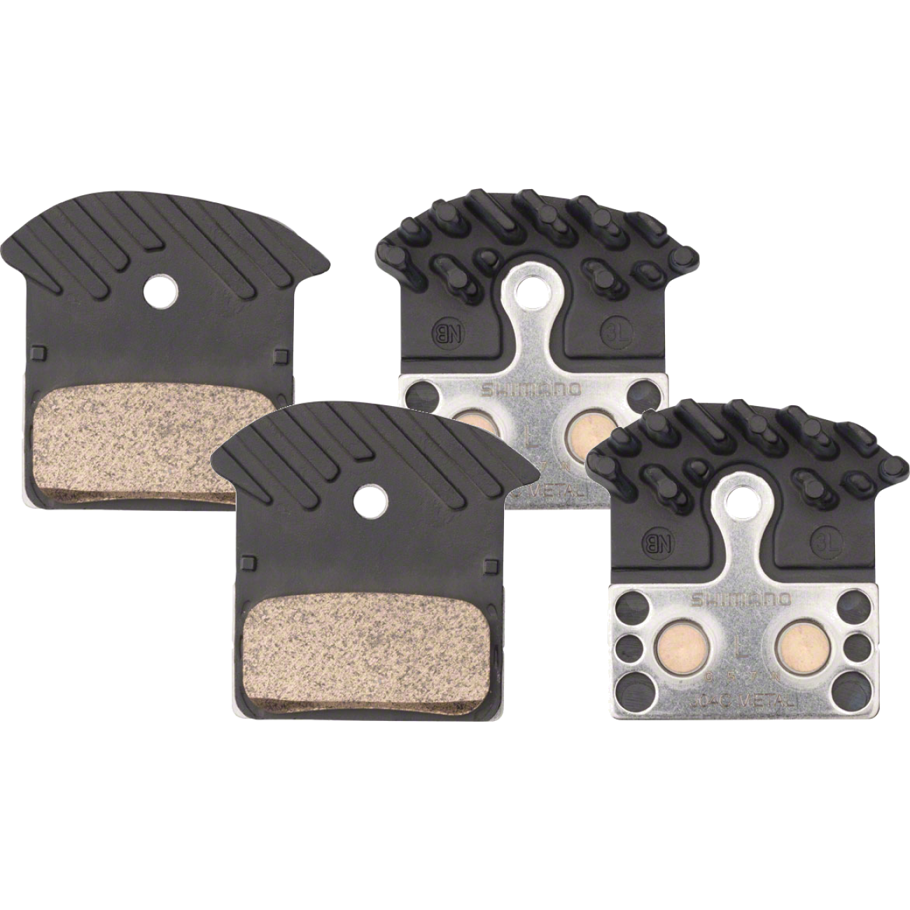 Shimano J04C-MF Metal Finned Alloy Disc Brake Pads & Springs High-Performance Sintered Pad Replacement