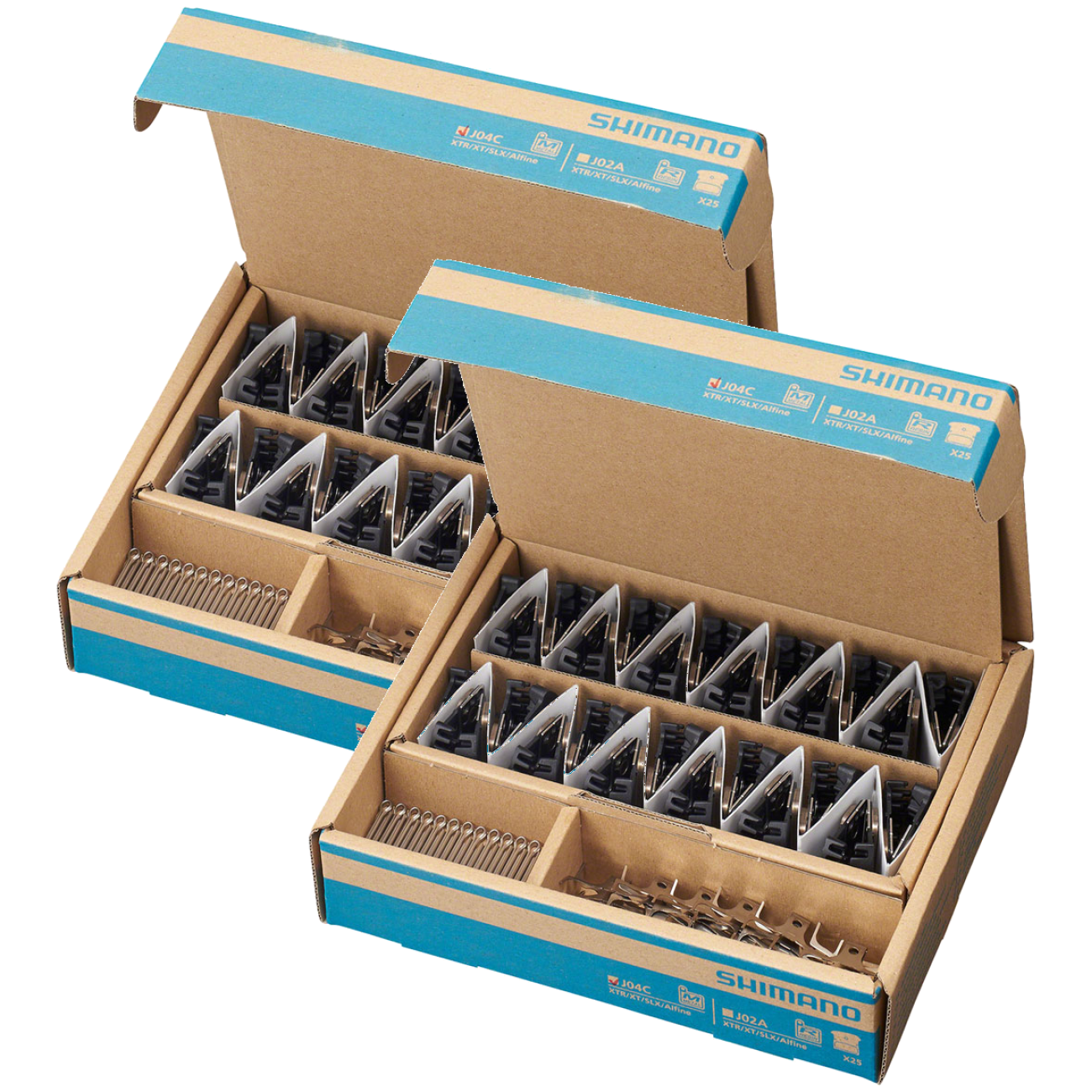 Shimano J04C-MF Disc Brake Pads Metal Compound with Finned Alloy Back Plate | High-Performance Sintered Performance for Shimano 2-Piston Calipers