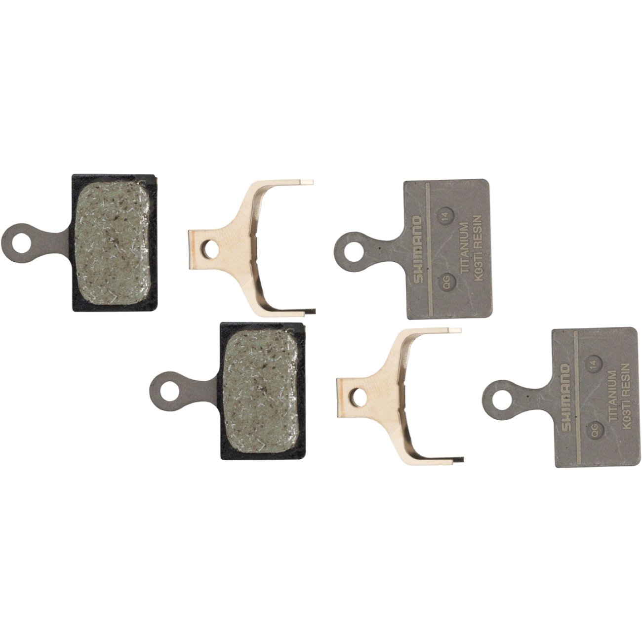 Shimano K05Ti-RX Resin Disc Brake Pads + Springs | Titanium Back Plate, Enhanced Wear & Heat Resistance