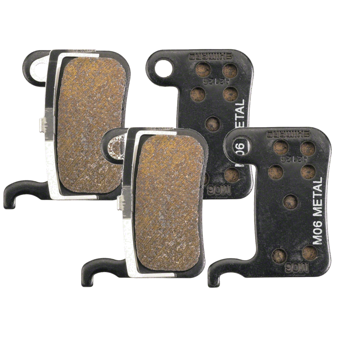 Shimano M06-MX Metal Disc Brake Pads & Springs High-Performance Sintered Metal for MTB & BMX Brakes