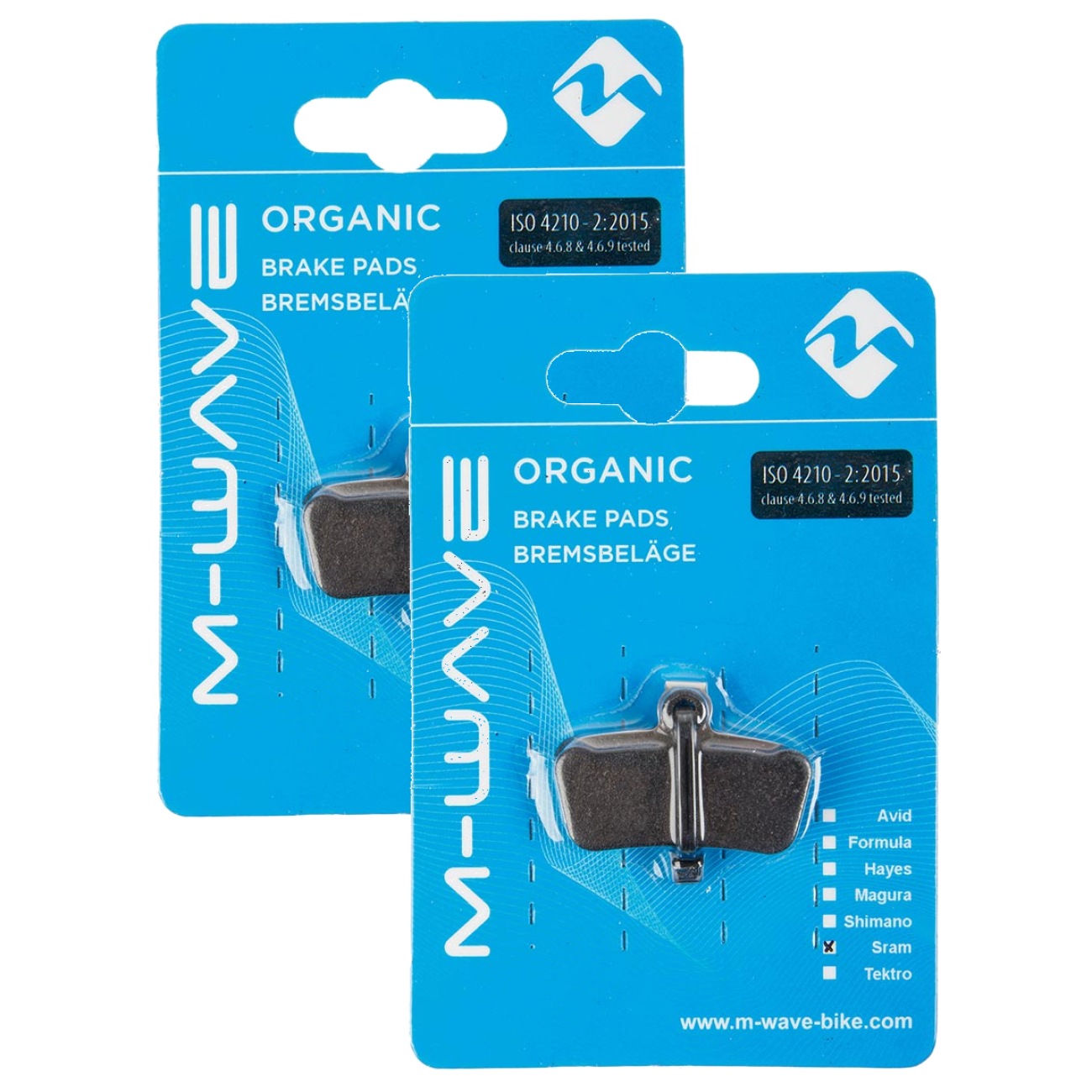 M-Wave Organic S3 Disc Brake Pads Pair for SRAM Guide/G2 | Organic, High-Performance Bike Braking Components