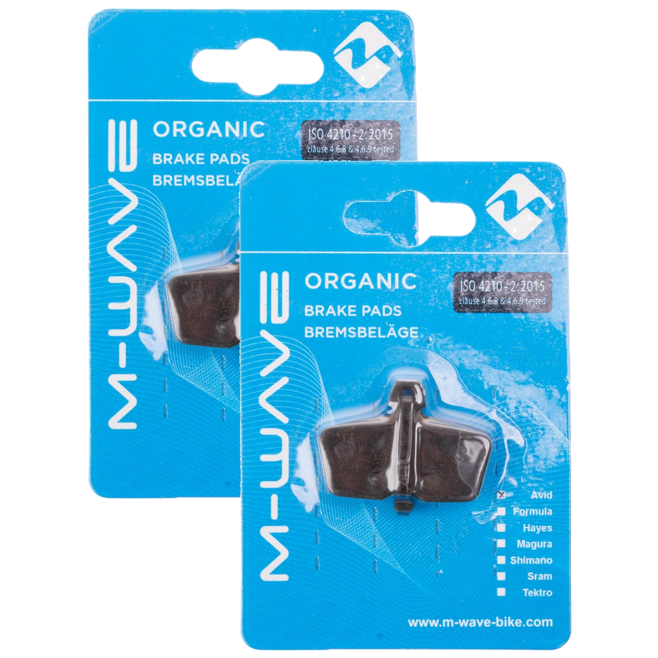 M-Wave Organic AS2 Disc Brake Pads Pair for SRAM Code 2011+ | Organic, Durable, High-Performance Bicycle Brake Components