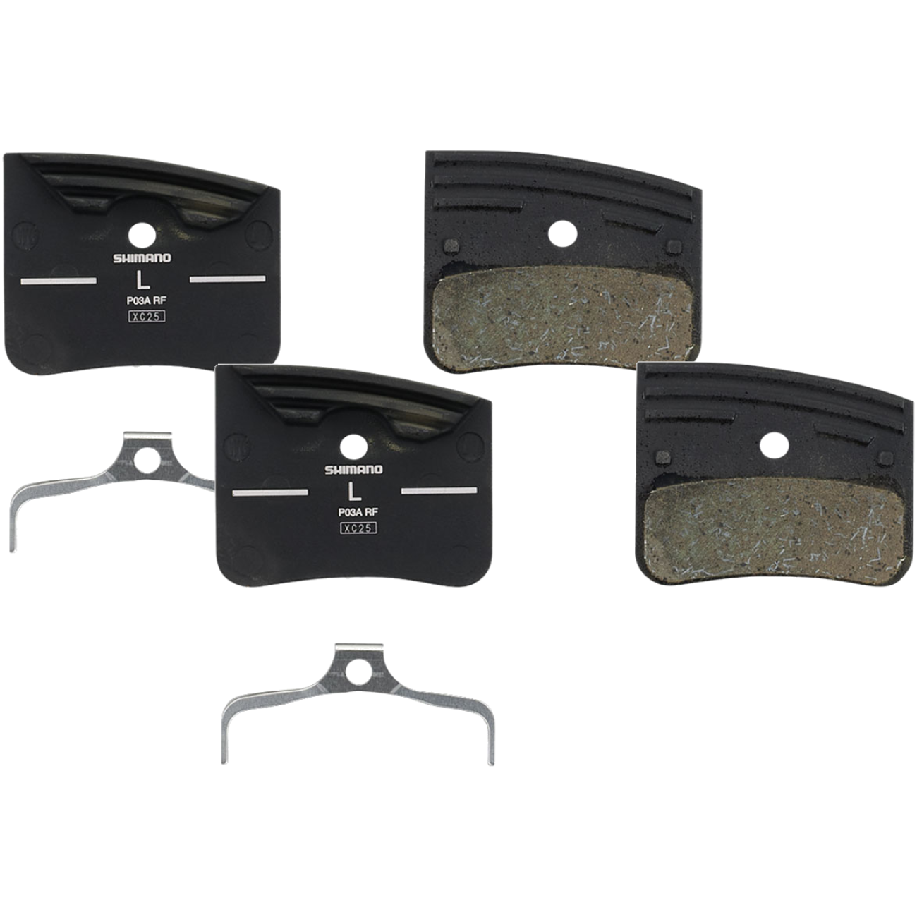 Shimano P03A-RF Resin Disc Brake Pads with Aluminum Finned Back Plate Compatible XT & XTR, Long-Lasting, Low Noise, High Modulation