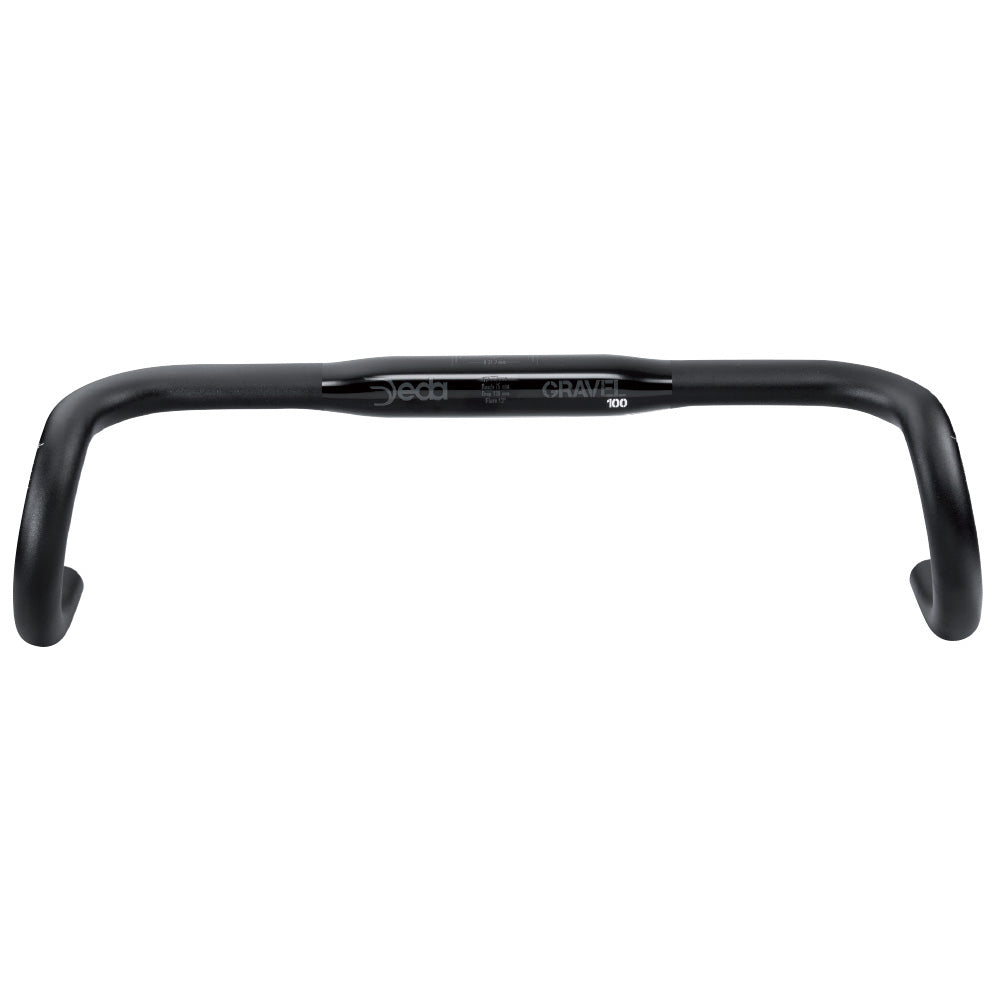 Deda Elementi Gravel 100 RHM Alloy Bike Bars — Lightweight Aluminum, Ergonomic Design, Shallow Reach, Cable Routing, Multiple Width Options