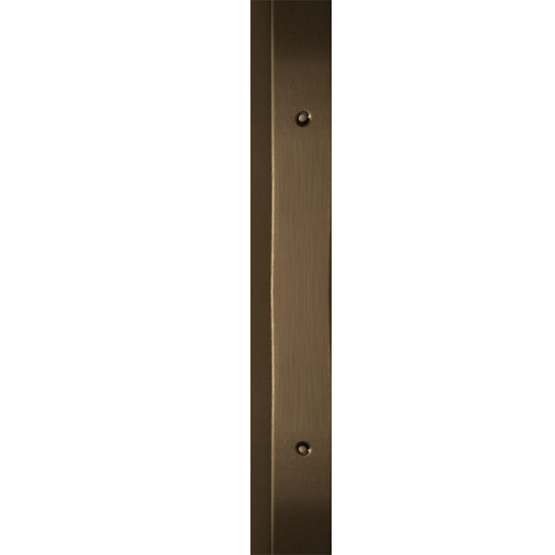 Air Louver DL8-A-95.25" CapxCapAst-BZ-LHR Set, [2] Beveled Cap Astragals, Left Hand Reverse, 95 1/4" length Mineral Bronze Finish
