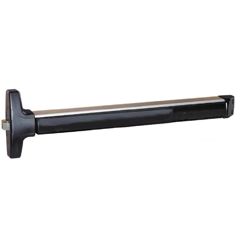 Detex V40W HD 628 99 36, Wide Stile Rim Exit Device, Weatherized, Hex Dogging, 99 Surface Strike, 36" Bar, Non-Handed, Satin Aluminum Clear Anodized